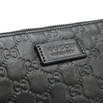 Guccissima Clutch Leather Black Silver