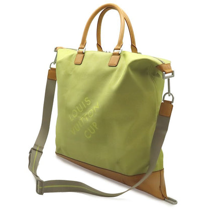 Louis Vuitton Damier Geant American Cube Cup Tote 2-Way Shoulder Bag Lime Green