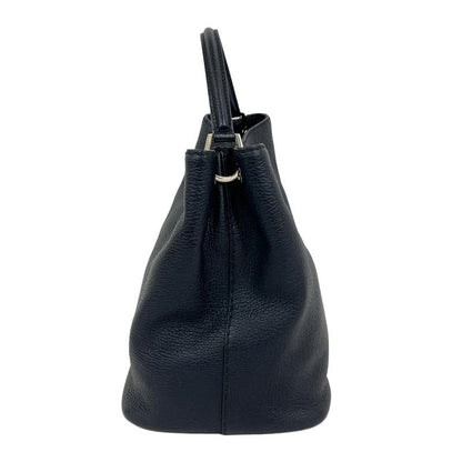 Max Mara Handbag Dark Navy Leather