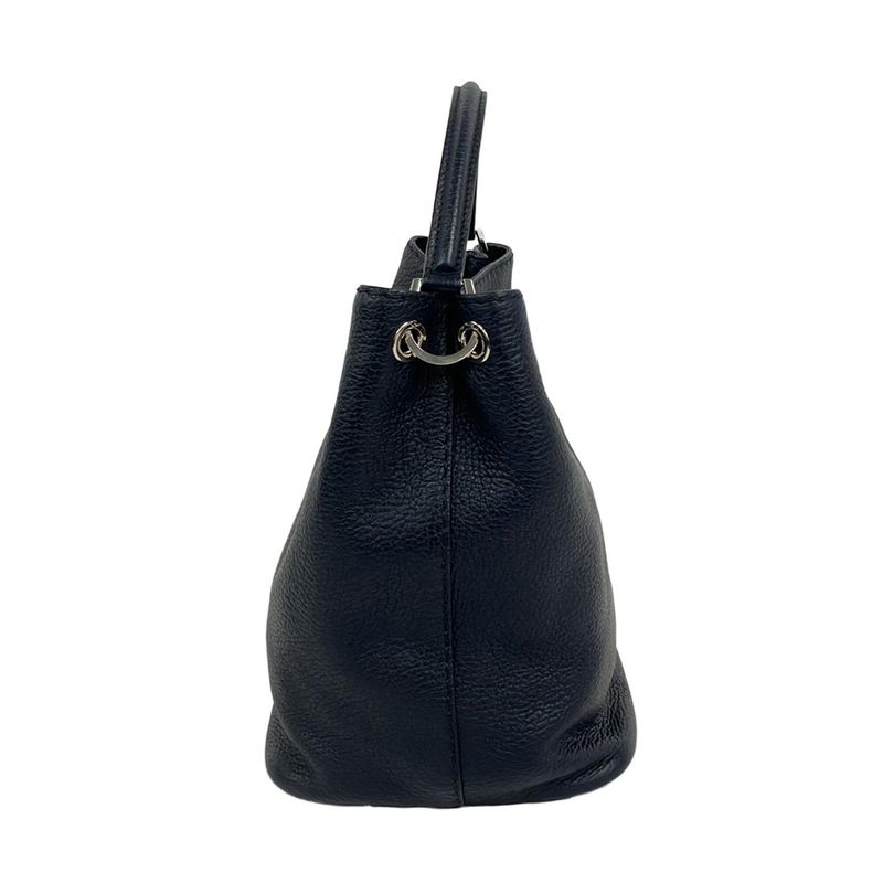 Max Mara Handbag Dark Navy Leather