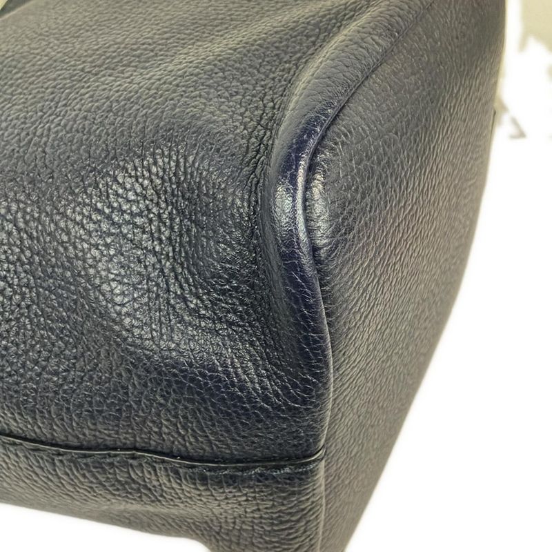 Max Mara Handbag Dark Navy Leather