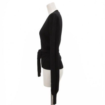 Gucci Cardigan Knit GG Logo Embroidery with Belt XS Black