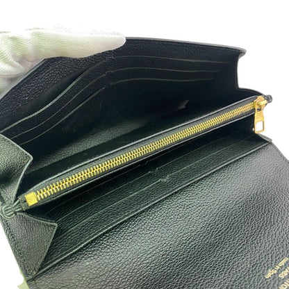 Louis Vuitton Flap Portefeuille Sarah Monogram Empreinte Leather Wallet Black