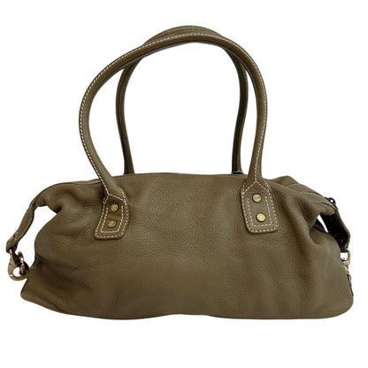 Celine Bow Sling Bag Triomphe Stitch Leather Khaki