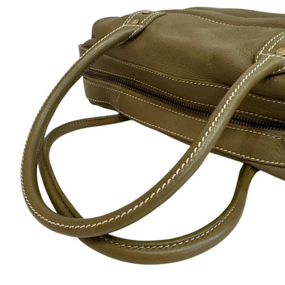 Celine Bow Sling Bag Triomphe Stitch Leather Khaki