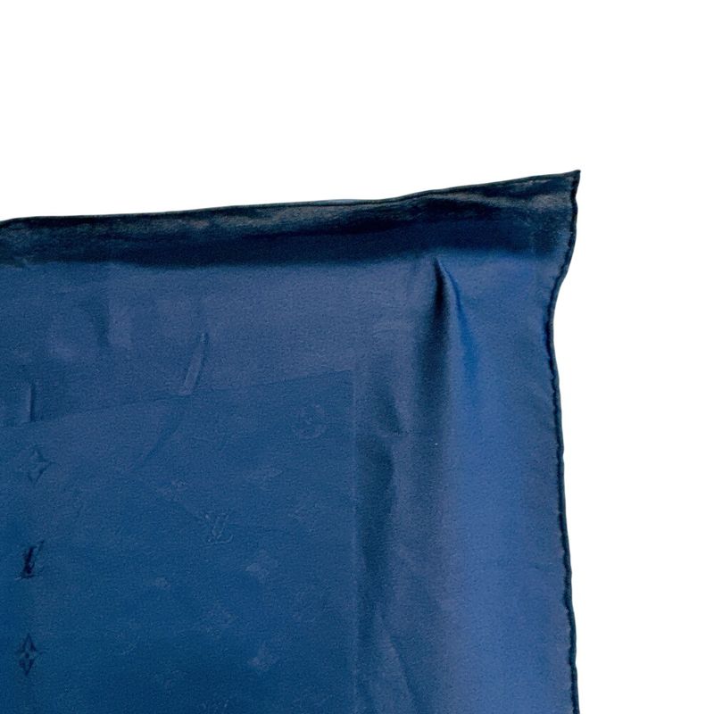 Louis Vuitton Monogram Silk Scarf Navy