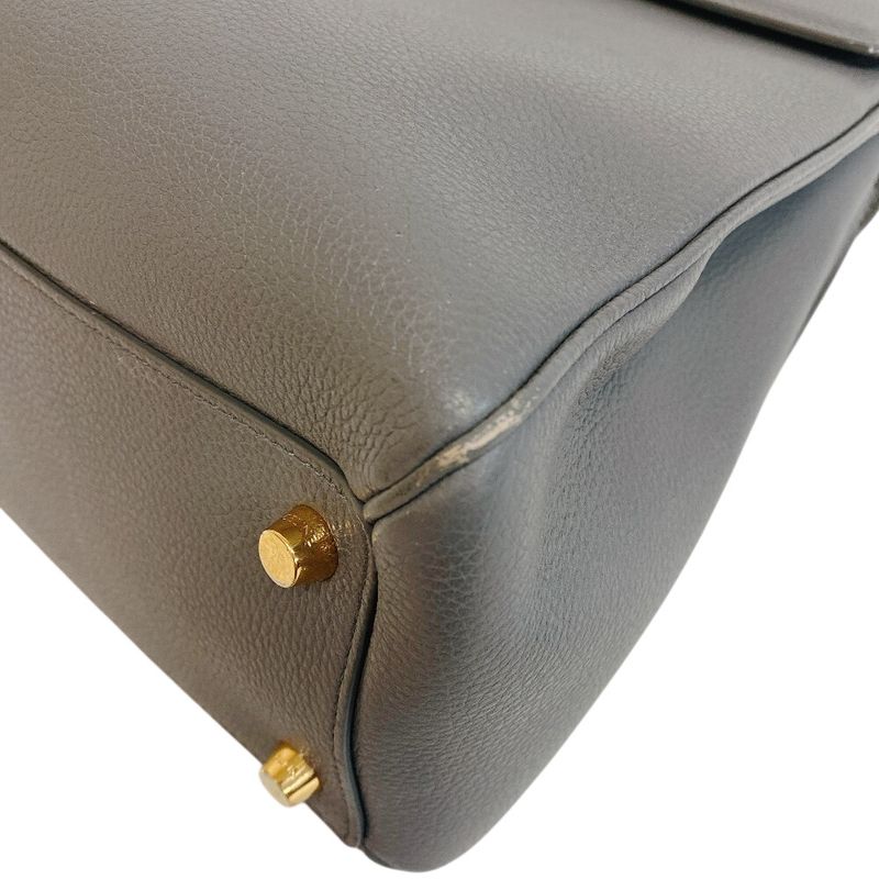 Celine 2-Way Shoulder 16 Seeds Leather Handbag Gray