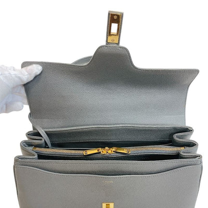 Celine 2-Way Shoulder 16 Seeds Leather Handbag Gray