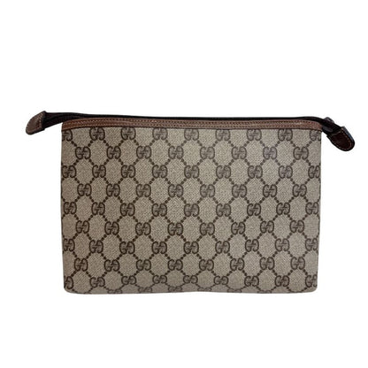 Gucci Pouch Clutch Vintage GG Pattern Second Brown