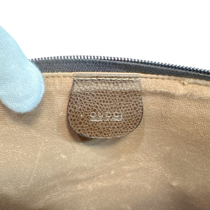 Gucci Pouch Clutch Vintage GG Pattern Second Brown