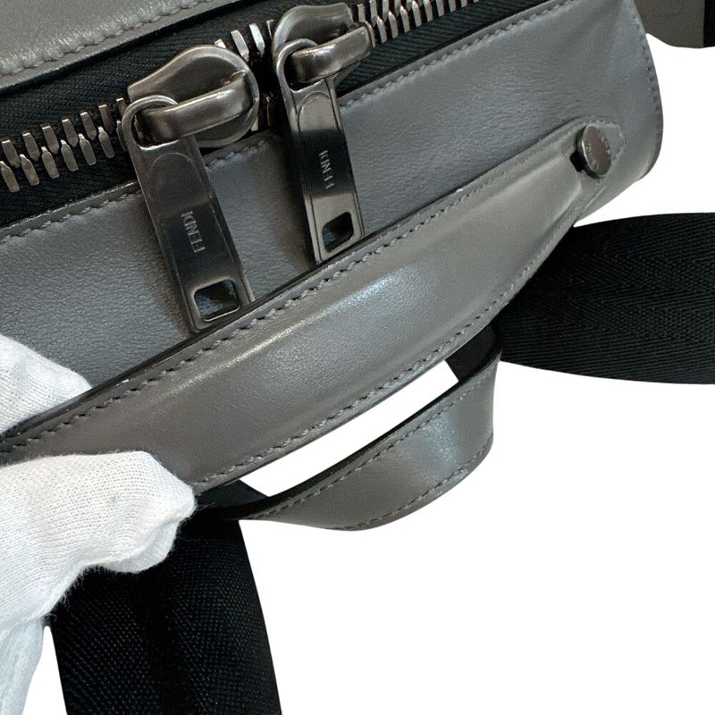 Fendi Backpack Leather Gray