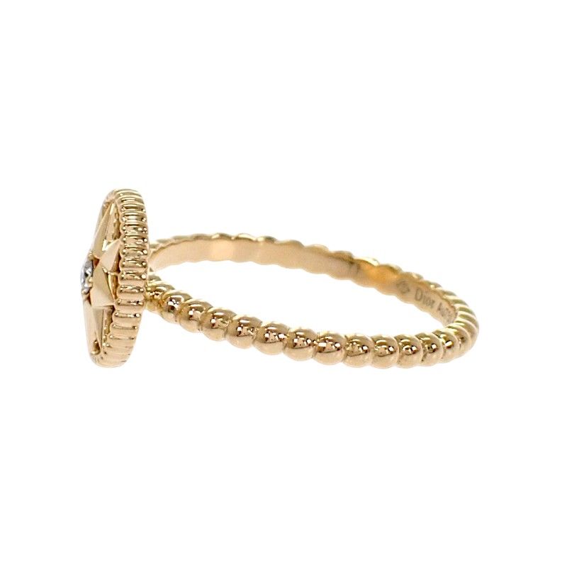 Dior Rose Des Vins Ring 18k Yellow Gold Mother Of Pearl Diamond 53