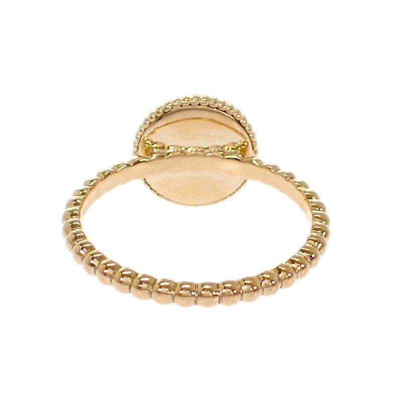 Dior Rose Des Vins Ring 18k Yellow Gold Mother Of Pearl Diamond 53
