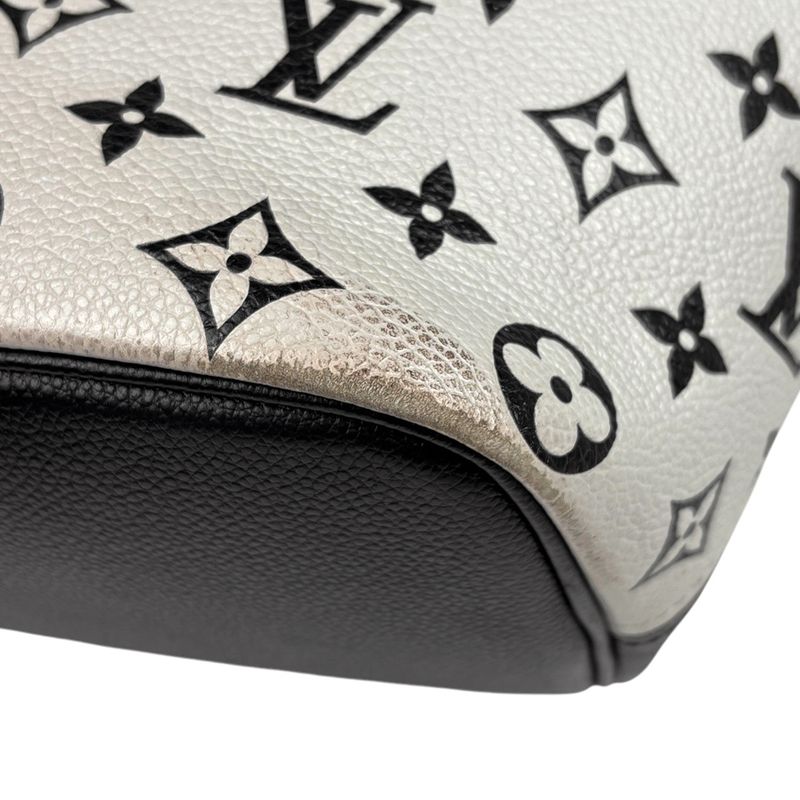 Louis Vuitton Neverfull MM Shoulder Bag Tote Monogram Empreinte Noir Black White