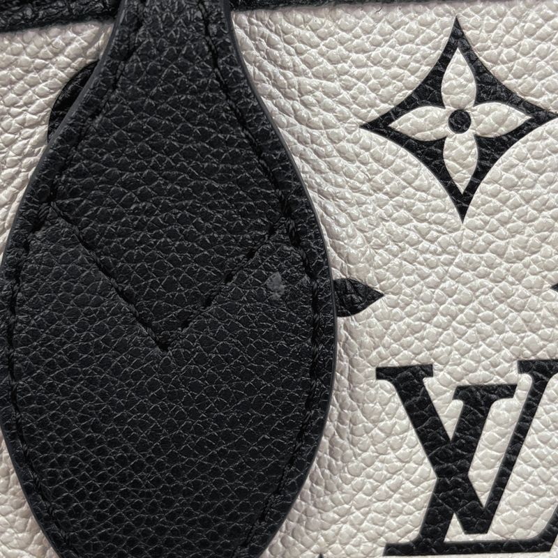 Louis Vuitton Neverfull MM Shoulder Bag Tote Monogram Empreinte Noir Black White