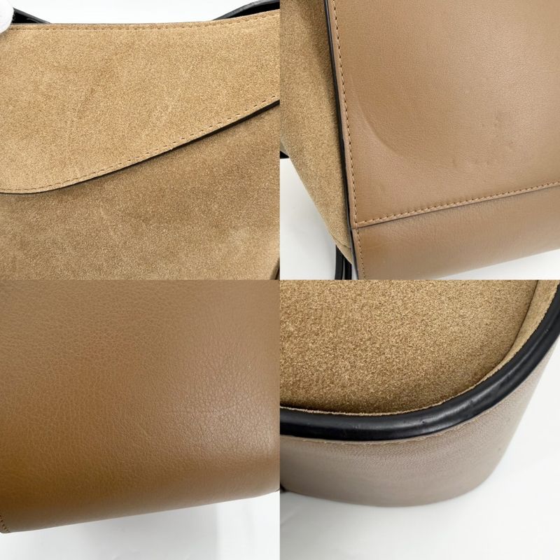 Loewe 2-Way Anagram Hammock Small Shoulder Bag Crossbody Tote Leather Suede