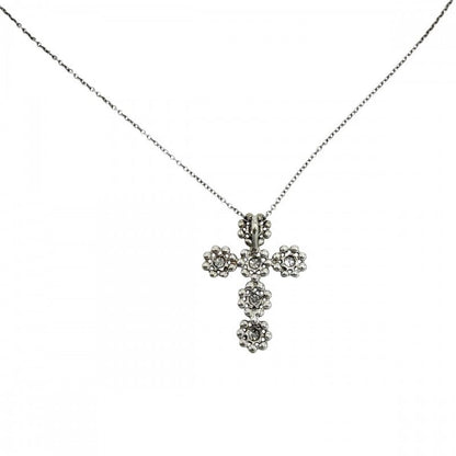 Tiffany & Co Necklace Cross Pendant 18k WG Gold Diamond