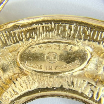 Chanel Brooch Quilted CC Logo Vintage Gold Plated