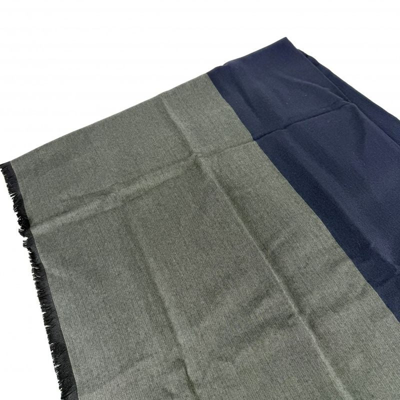 Hermes Shawl Cashmere Silk Green Navy Scarf