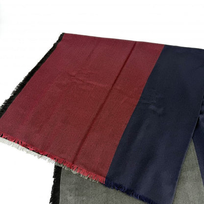 Hermes Shawl Cashmere Silk Green Navy Scarf