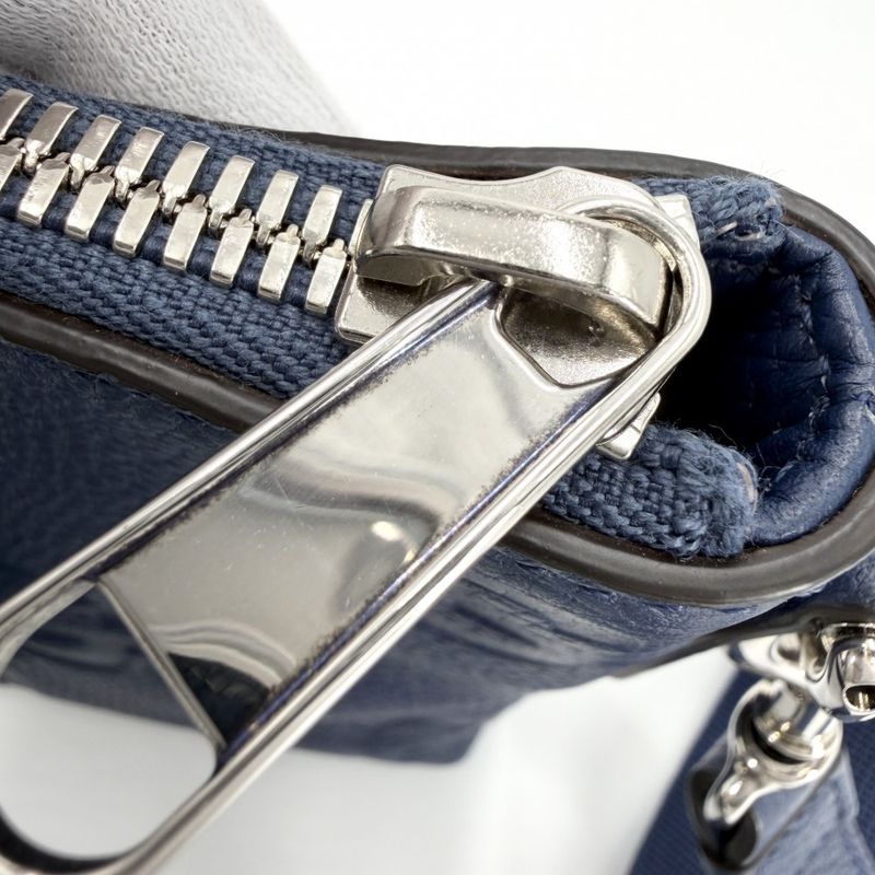 Gucci Shoulder Bag Jumbo GG Small 2-Way Second Crossbody Clutch Leather Blue