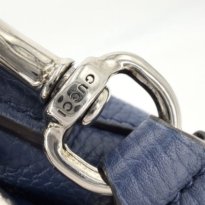 Gucci Shoulder Bag Jumbo GG Small 2-Way Second Crossbody Clutch Leather Blue