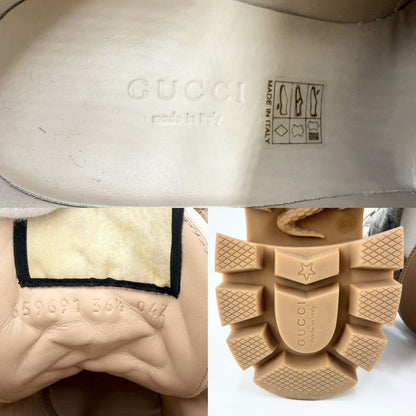 Gucci Boots Ankle Short Thick Sole Quilted 36.5 Shoes GG Supreme Canvas Rubber