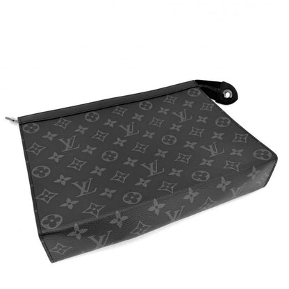 Louis Vuitton Clutch Monogram Eclipse Pochette Voyage MM Second Black Gunmetal