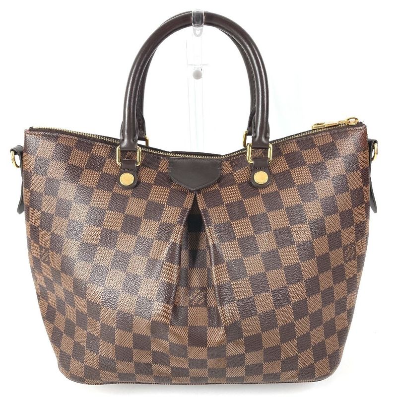 Louis Vuitton Handbag Sienna MM Damier Canvas Ebene Brown