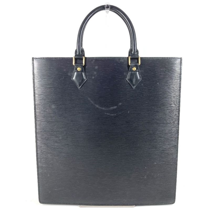 Louis Vuitton Handbag Sac Plat Epi Leather Creel Black
