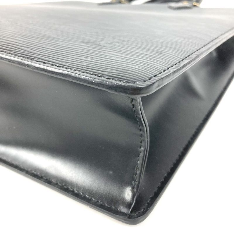 Louis Vuitton Handbag Sac Plat Epi Leather Creel Black