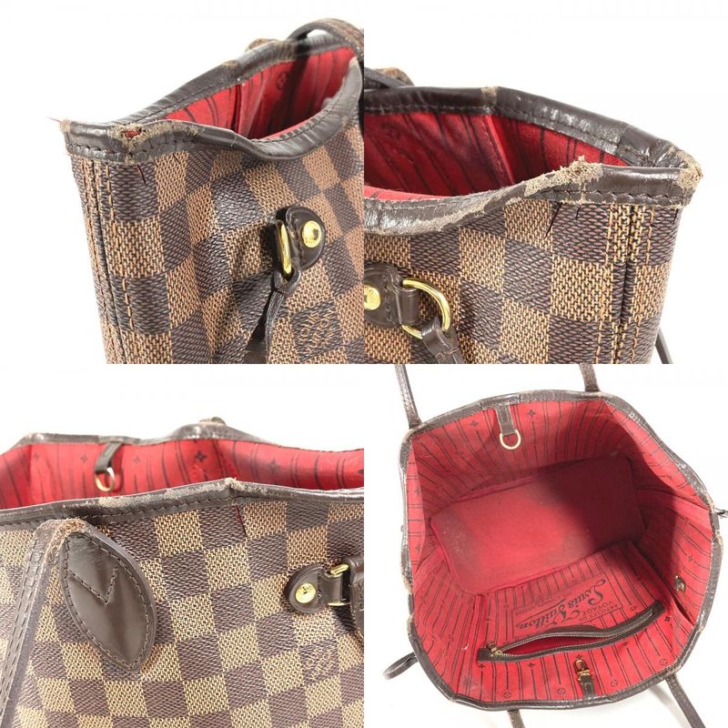 Louis Vuitton Tote Neverfull MM Damier Canvas Ebene Brown