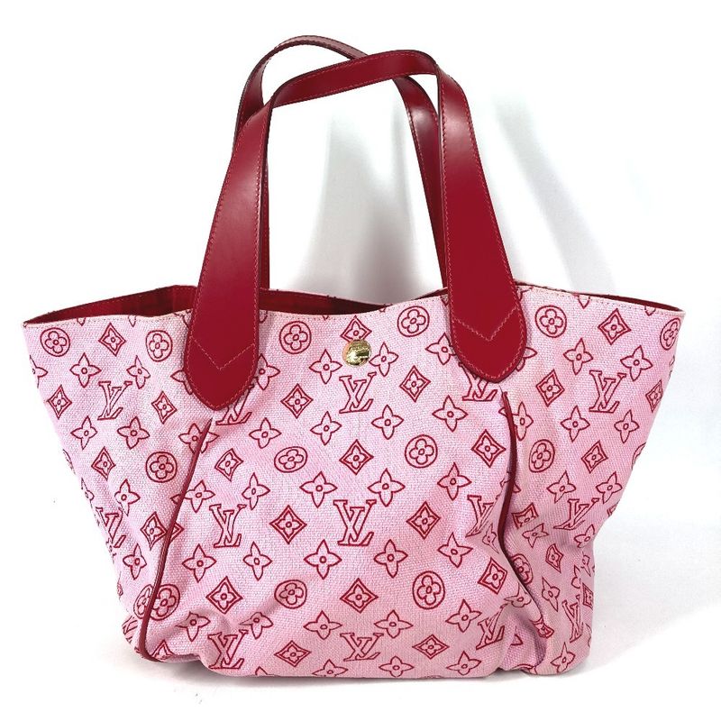 Louis Vuitton Tote Kabai Panema GM Leather Canvas Pink