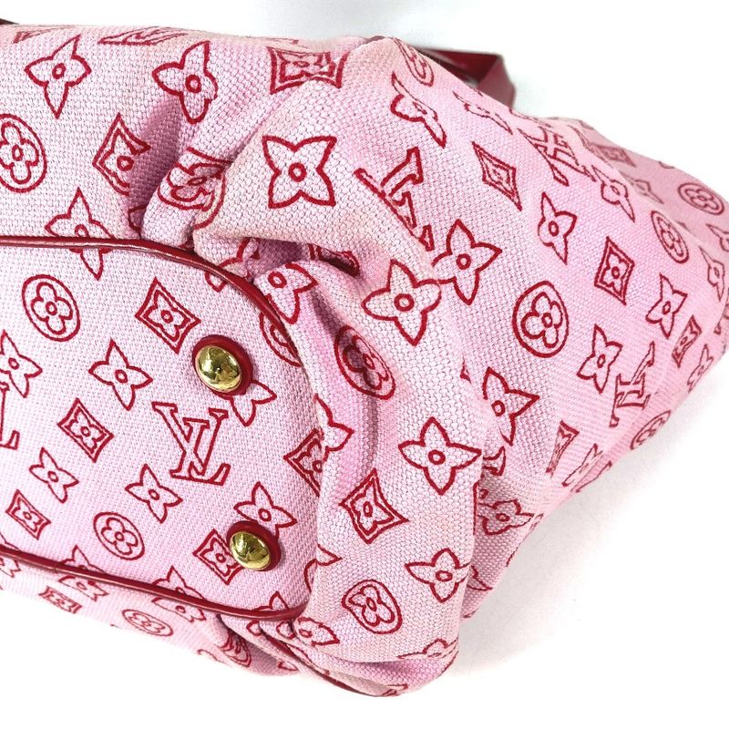 Louis Vuitton Tote Kabai Panema GM Leather Canvas Pink