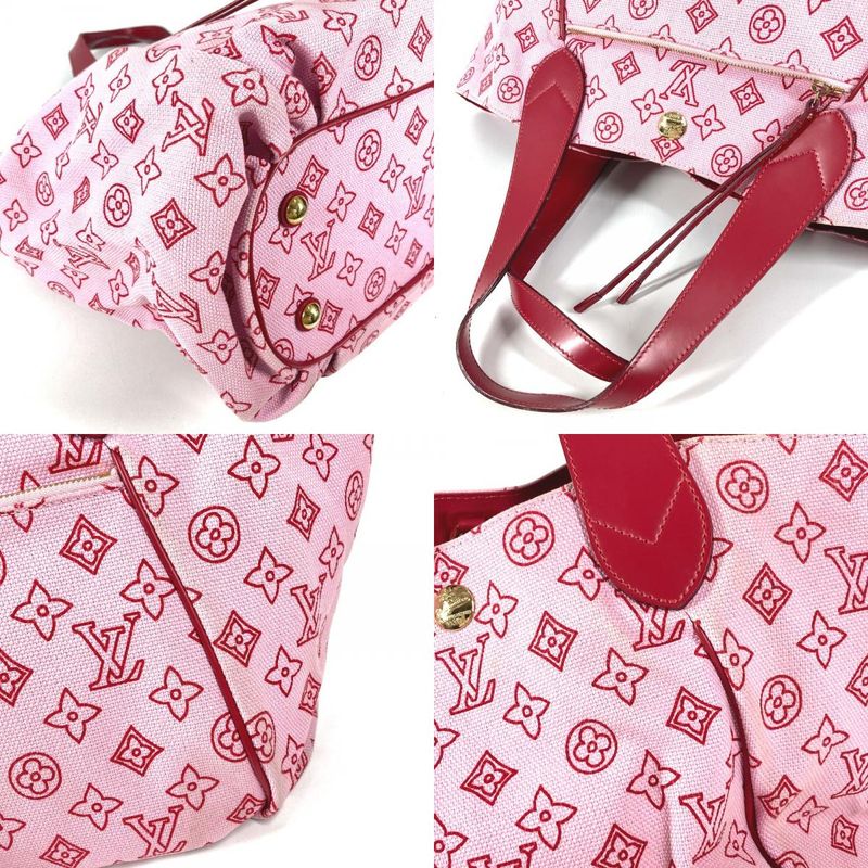 Louis Vuitton Tote Kabai Panema GM Leather Canvas Pink