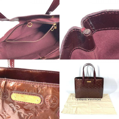 Louis Vuitton Handbag Wilshire Mm Monogram Vernis Canvas Rouge Fauvist Purple