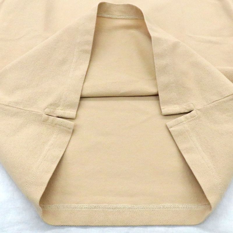 Gucci Short Sleeve Polo Shirt White Logo Embroidery XS Beige Fluorescent