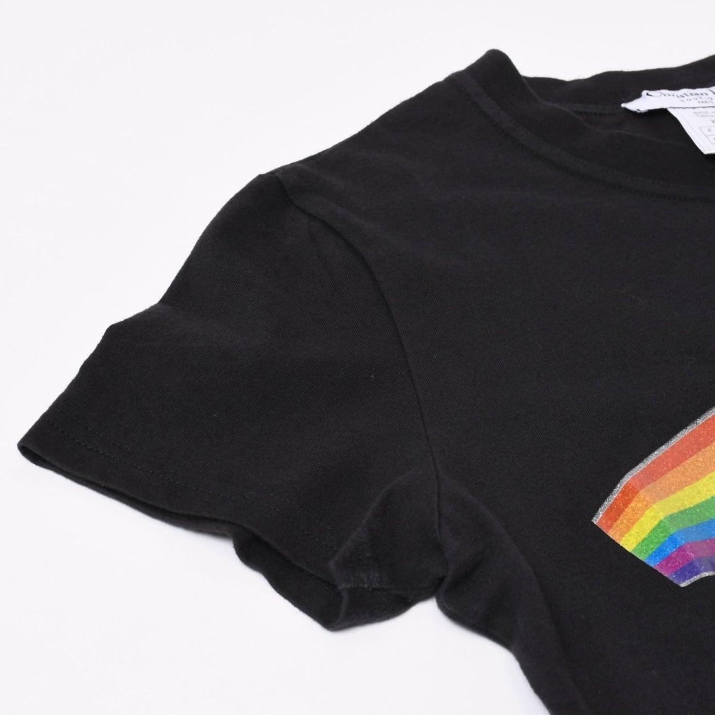 Dior Short Sleeve T-Shirt Black Galliano Era Rainbow 42 — view 5