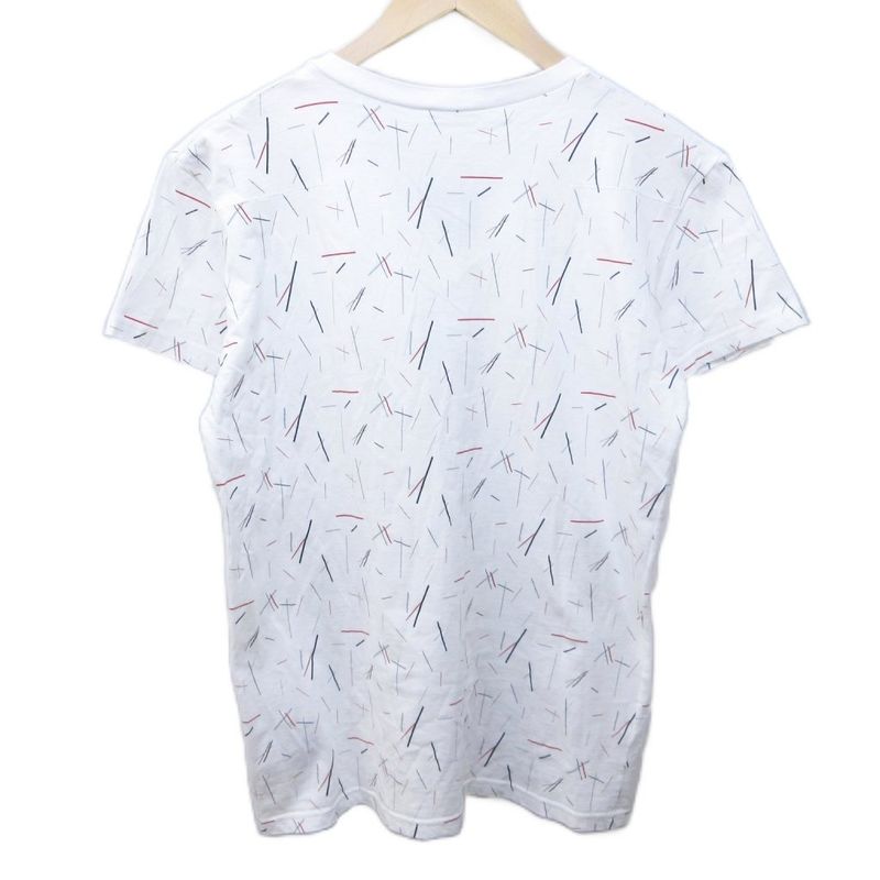 Dior Homme T-Shirt Allover Print Neck Short Sleeve S White Multicolor
