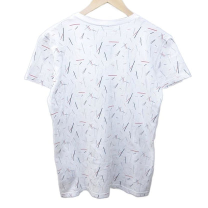 Dior Homme T-Shirt Allover Print Neck Short Sleeve S White Multicolor