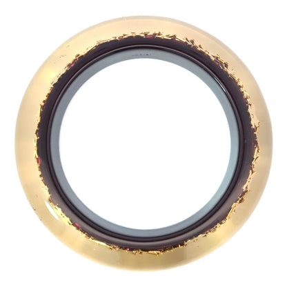Louis Vuitton Brass John Logo Bangle Plastic Brown Handbag