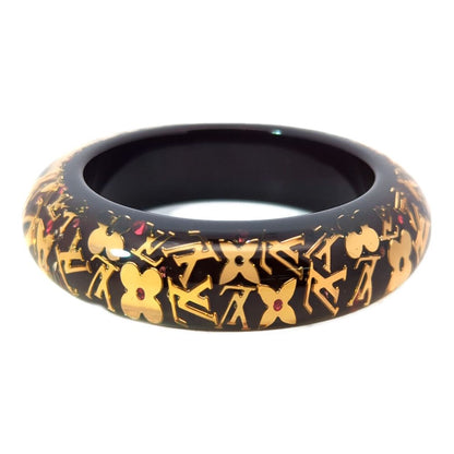 Louis Vuitton Brass John Logo Bangle Plastic Brown Handbag