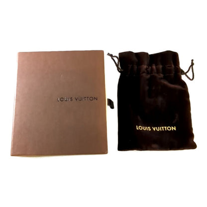 Louis Vuitton Brass John Logo Bangle Plastic Brown Handbag