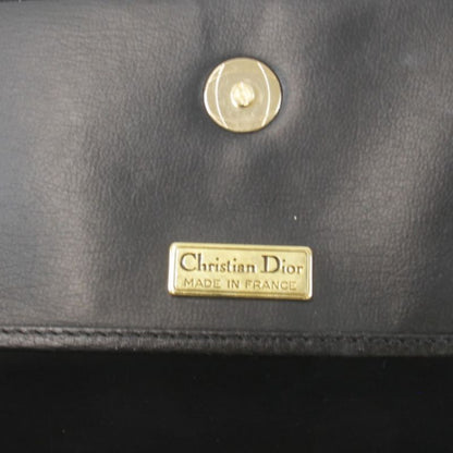 Dior Shoulder Bag Leather Black Bicolor Basic Easy to Use
