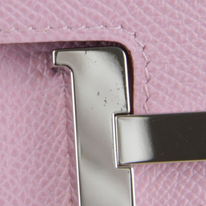 Hermes Constance to Go Silver Z-engraved Shoulder Bag Leather Pink Mini