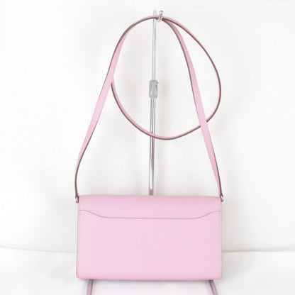 Hermes Constance to Go Silver Z-engraved Shoulder Bag Leather Pink Mini