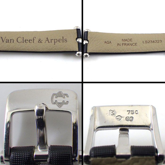 Van Cleef & Arpels Watch Fantasy Carre Diamond Bezel Index Lug Square White