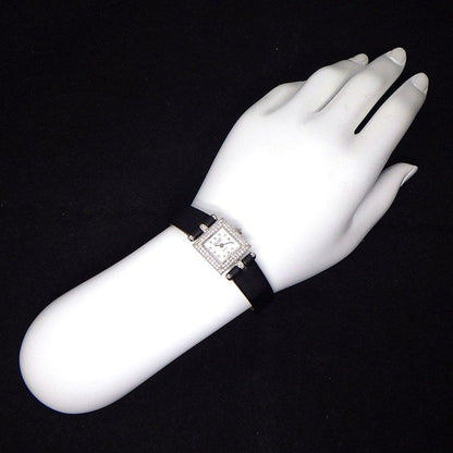 Van Cleef & Arpels Watch Fantasy Carre Diamond Bezel Index Lug Square White