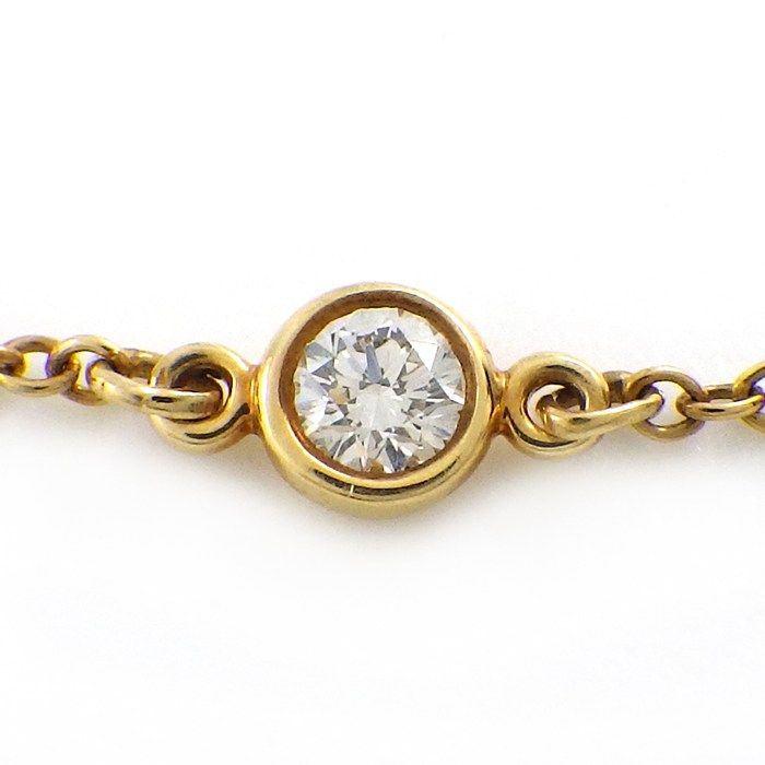 Tiffany & Co Bracelet by the Yard 3 Points Diamonds 18k Yellow Gold