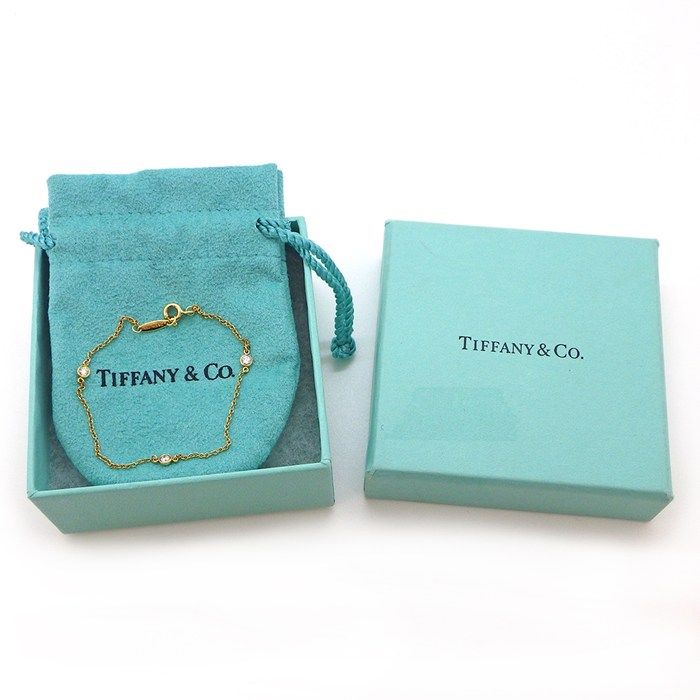Tiffany & Co Bracelet by the Yard 3 Points Diamonds 18k Yellow Gold